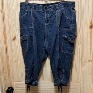 Cato Navy Blue Denim Capris